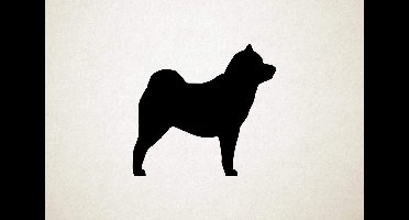 Chusky - Silhouette hond - L - 75x80cm - Zwart - wanddecoratie