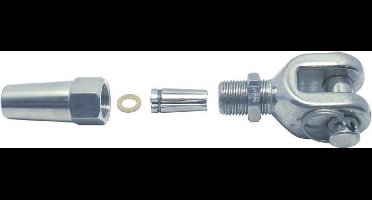 Draadterminal snelverbinder met gaffel, M10/5mm