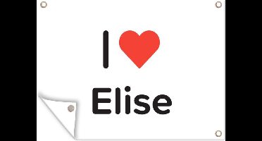 Tuin decoratie I love - Elise - Meisje - 40x30 cm - Tuindoek