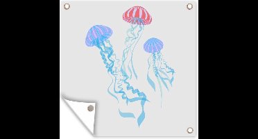 Tuindoek Kwallen - Wit - 100x100 cm