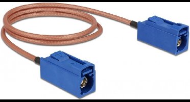 Fakra C (v) - Fakra C (v) antenne kabel - RG316 - 50 Ohm / transparant - 0,50 meter