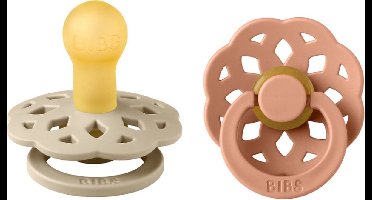 BiBS - Boheme Pacifier - Stage 1 Fopspeen - 2 stuks - Vanilla / Peach
