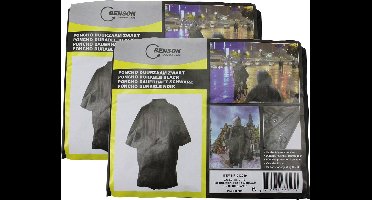 Benson Regenponcho - 2x stuks - zwart - herbruikbaar - voor volwassenen - poncho