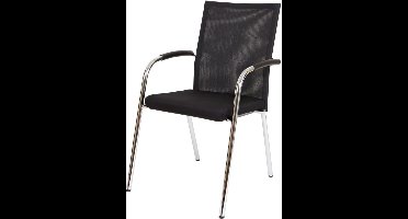 Workliving Vergaderstoel X1 - Mesh Vierpoot Zwart