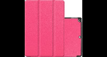 Hoes - Geschikt voor Apple iPad 8 (2020) - 10.2 inch - 8e Generatie - Dun & Stevig - Trifold Bookcase - Hard Cover - Hardcover Book Case - Tablet Hoesje - Roze