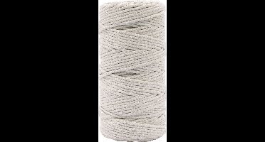 Vaessen Creative Macrame Touw - Lichtgrijs - 3mmx100m