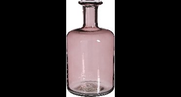 Mica Decorations Regal Fles Vaas - H30 x Ø16 cm - Glas - Roze