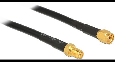 RP-SMA (m) - RP-SMA (v) verlengkabel - CFD200/RF200 - 50 Ohm / zwart - 15 meter