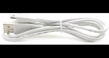 USB naar USB Micro B kabel met extra lange connector - USB2.0 / wit - 1 meter