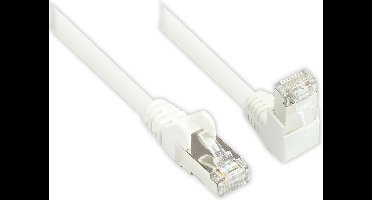 S/FTP CAT6 Gigabit netwerkkabel haaks/recht / wit - 3 meter