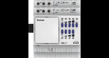 Theben 4930275 DME 2 T KNX 2-weg universele dimactor uitbreidingsmodule voor MIX2-serie basismodule, uitbreiding met 2 kanalen, dimbereik 0-100 %, ideaal voor LED's tot 400 W