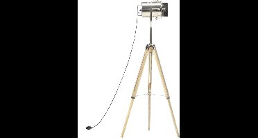 Vloerlamp driepoot 140 cm massief mangohout