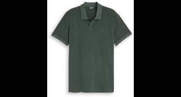 Tom Tailor - Piqué poloshirt met logoprint - Maat XL - Darkest Olive