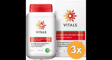 3x Vitals Ultra Pure EPA/DHA 1000 mg (60 softgels)