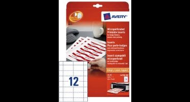 40x75mm Badge Insteekkaart Avery L4726-20