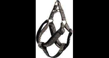 Flamingo Hondentuig Jannu Zwart - Zwart - 40 - 70 cm x 25 mm