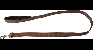 Hondenriem Nylon looplijn 'SP' dubbel 20 mm x 130 cm Bruin