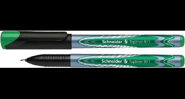 fineliner Schneider Topliner 911 navulbaar groen doos met 10 stuks