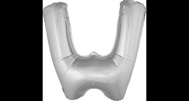 ESPA - Enorme zilverkleurige aluminium letter ballon - Zilver / Grijs - letter " W "