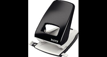 Leitz NeXXt Metalen Bureau Perforator - Perforeert Tot 40 Vel -  Zwart - Ideaal Voor Thuiskantoor/Thuiswerkplek