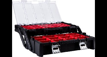 Keter Cantilever Duo Gereedschapsorganiser - M (22 inch) - 57,2x30,7x16,7cm - Zwart/Rood