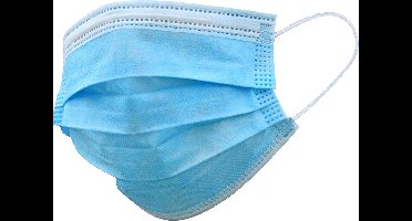 Mondkapje Wegwerp Mondmasker Universeel Niet Medisch Blauw - 1x