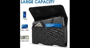 Riem Holster Hoesje - Universeel Telefoonhoesje Nylon Holster 5.5 Hoesje - Zwart