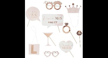 Ginger Ray - Photo Booth Props - Team Bride - 10 stuks