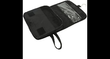 ProPlus Uitklapbare toilettas met ophanghaak - zwart - 18 x 24 x 5,5 cm