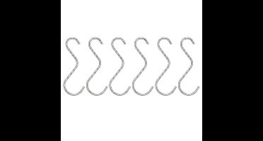 ProPlus Tentkapstok - S-haken - Ø 3 mm - 7,5 cm - 6 stuks