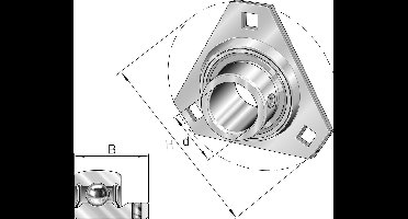 INA Flenslagerblok plaatstaal - RATRY30-XL