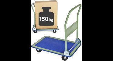 Hofftech Transportwagen - Plateauwagen - Antislip Oppervlak - Inklapbaar Handvat - Max. 150 kg