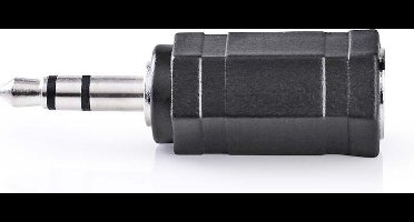 Nedis Stereo-Audioadapter - 3,5 mm Male - 2,5 mm Female - Vernikkeld - Recht - ABS - Zwart - 10 Stuks - Envelop