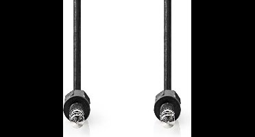 Nedis Stereo-Audiokabel - 6,35 mm Male - 6,35 mm Male - Vernikkeld - 2.00 m - Rond - Zwart - Envelop