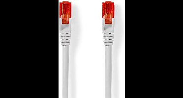Nedis CAT6 Netwerkkabel - RJ45 Male - RJ45 Male - U/UTP - 0.25 m - Rond - PVC - Wit - Polybag