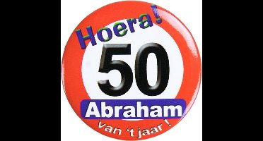 Button klein - Abraham verkeersbord