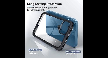 Hoesje Geschikt voor iPhone 12 Mini hoesje met Doorzichtig Mat Backcover – colour Soft Bumper - Zwart