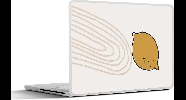 Laptop sticker - 10.1 inch - Zomer - Citroen - Wit - 25x18cm - Laptopstickers - Laptop skin - Cover