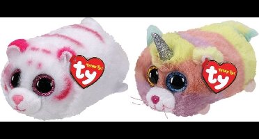 Ty - Knuffel - Teeny Ty's - Tabor Tiger & Heather Cat