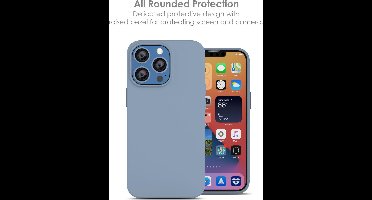 Hoesje Geschikt voor iPhone 13 Mini – Liquid siliconen backcover – Licht Blauw