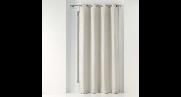 Gordijnen-Kant en klaar- Tramina met ringen geweven naturel verduisterend 135x240cm