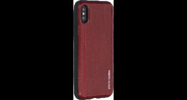 Rood hoesje van Pierre Cardin - Backcover - Stijlvol - Leer - voor iPhone X-Xs - Luxe cover