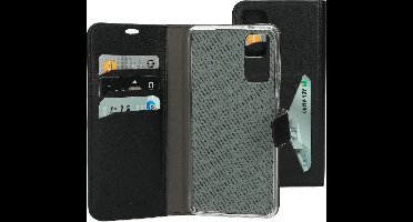 Mobiparts hoesje geschikt voor Samsung Galaxy S20 FE - Wallet/Boekhoesje - Eco Leer - Magneet Sluiting - Opberg vakken - Zwart