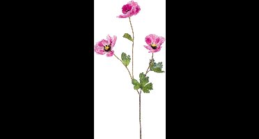 Basic Kunstbloem Klaproos 70 Cm Fuchsia