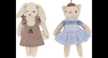 Konges Sløjd Knuffel Kitty Friends - Set van 2