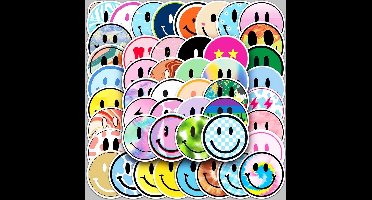 *** 50 Stickers met Smiley's - Emoticon Afbeeldingen - Grappig & Vrolijk - voor Kinderen & Volwassenen - Laptop Decoratie - Bullet Journal - Planner Stickers - van Heble® ***