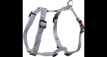 Flamingo Ziggi H-harnas - Harnas Honden - H-harnas Ziggi Grijs L 60-85cm 25mm - 1st - 127473 - 1st