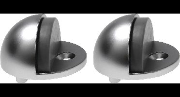 Protect-it Deurstopper/deurbuffer Moon - 2x - D45mm - verchroomd - mat