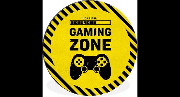 WallCircle - Wandcirkel - Muurcirkel - Gaming - Quotes - Controller - Gaming zone - Game - Aluminium - Dibond - ⌀ 140 cm - Binnen en Buiten