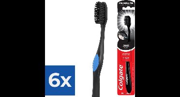 Colgate Tandenborstel - Charcoal Black 360 - Medium - Voordeelverpakking 6 stuks